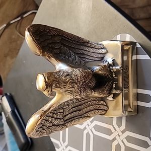 Set of 2 silver Eagle bookends